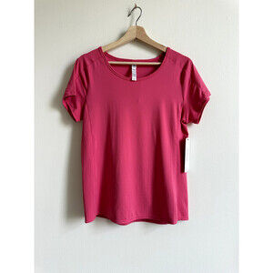 RBX Active Women's Fit Running Workout Short Sleeve Top In Pink M $38